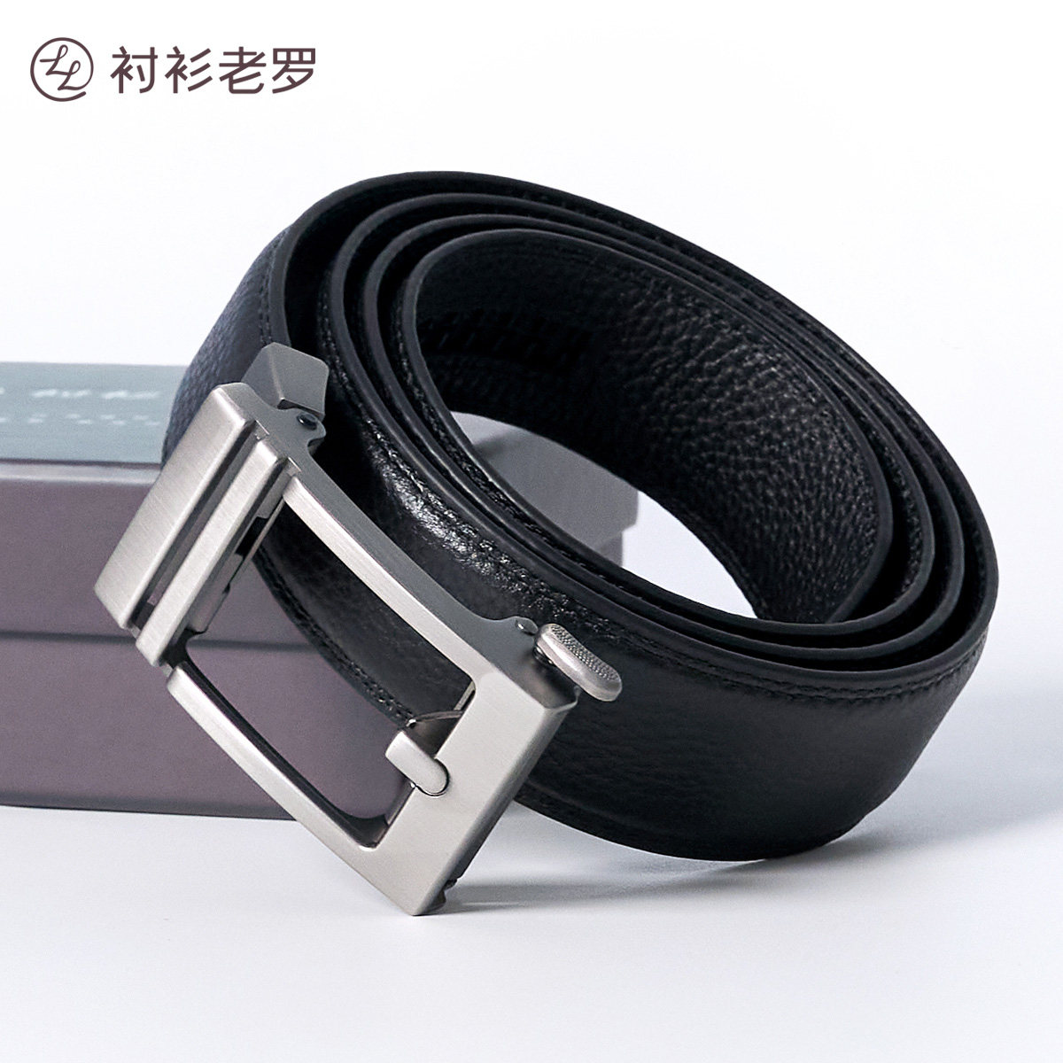 【送爸爸】衬衫老罗自动头双层牛皮腰带商务男真皮皮带230R0B302N