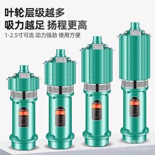 家用抽水泵多级潜水泵220V高扬程125米农田灌溉深井取水高楼水塔