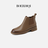 英伦风气质短筒靴女真皮复古切尔西靴 天天yoko&波尔谛奇