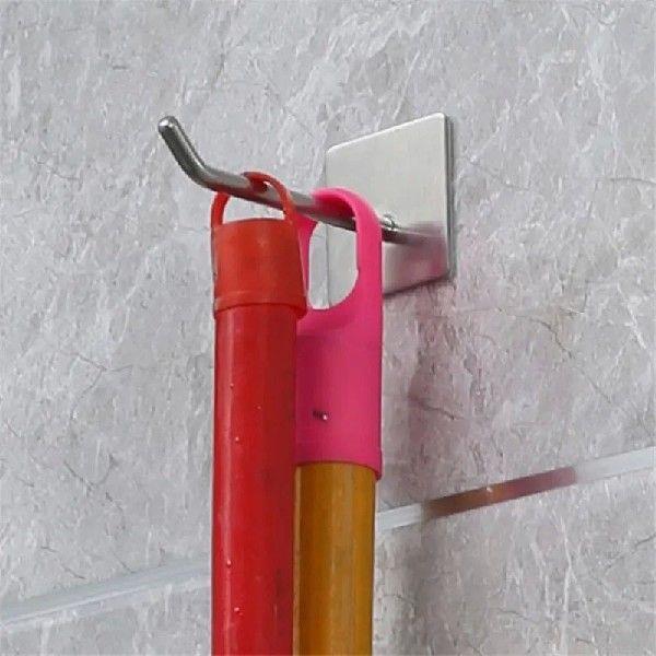 Stainless Steel Hook Long Hook Balcony Clothes Hanger Mop