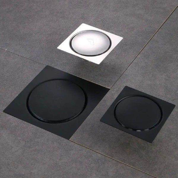 Removable Square Shower Drain Press Type Rust-proof