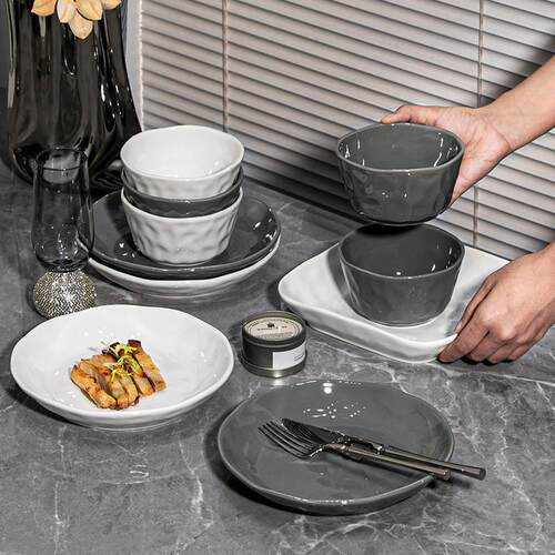 ceramic tableware sour bowl plate scoop dish chopsticks dish