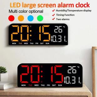 Large LED Digital Wall Clock Temperature Date Week Display C