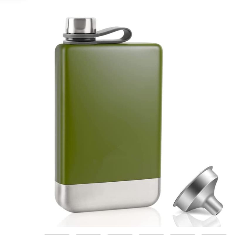Hip Flask for Wine Whiskey 9Oz Stainless Steel Premium Campi