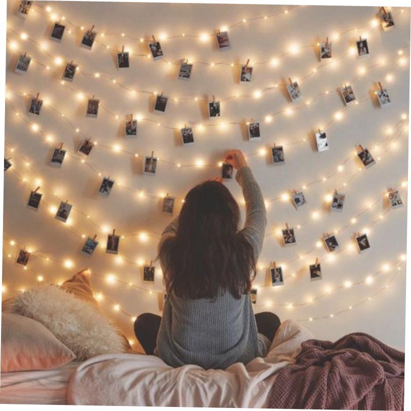 1/2/5/10m Photo Clip LED String Lights New Year Christmas