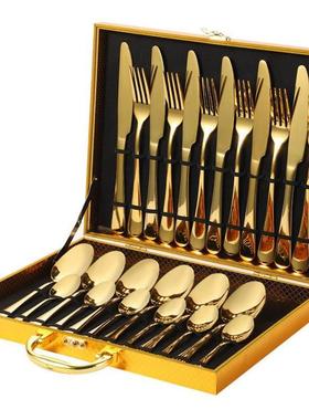 and fork spoon two dresses home full three-piece plate.