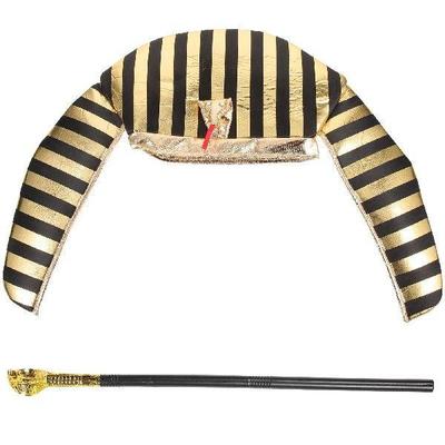 1 Set of Egyptian Pharaoh Cosplay Costume Kit Egyptian Hat