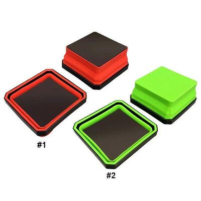 2 PCS Collapsible Magnetic Screw Tray Silicone Screw Bowl