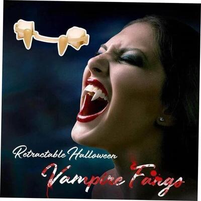Halloween Retractable Fangs Masquerade Props Vampire Teeth