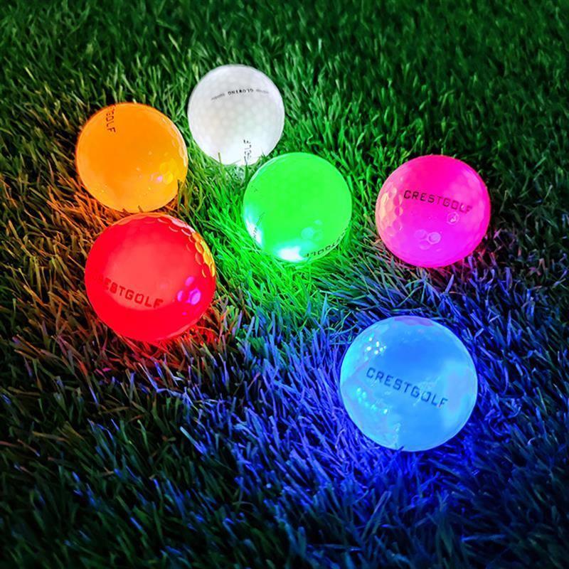 6Pcs Light Up Glowing LED Golf Ball Luminous, Glow In The Da