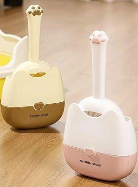 Cat Litter Scooper with Caddy Heavy Duty Large Easy Cleanup