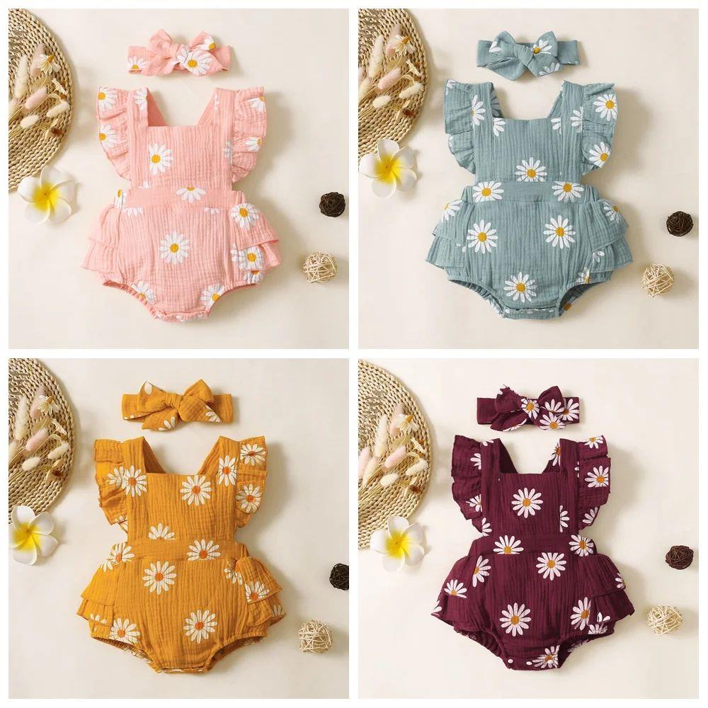 Baby Girl Romper Clothes Ruffle Sleeveless Newborn