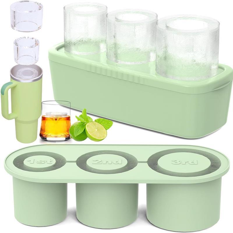 Ice Cube Tray for Tumbler Silicone Hollow Cylinder Ice Mold