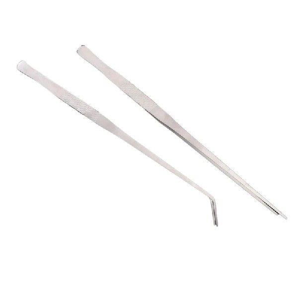 2PCS 48Cm Stainless Steel Tweezers Fish Tank Aquatic Plants