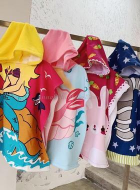 Poncho Kids Unicorn Baby Dinosaur Bathrobe Hooded Children M