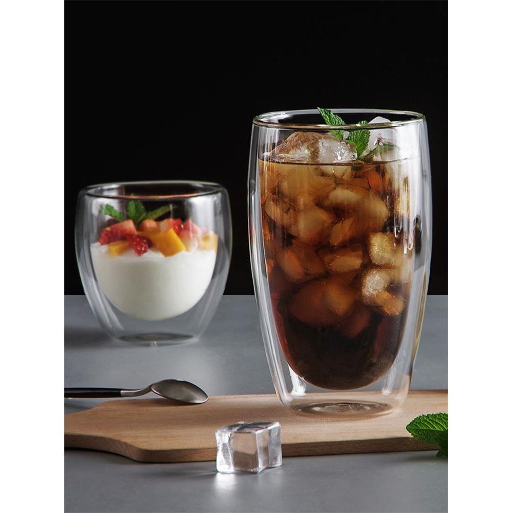 Glass Double Walled Heat Insulated Tea Cup coffee mug