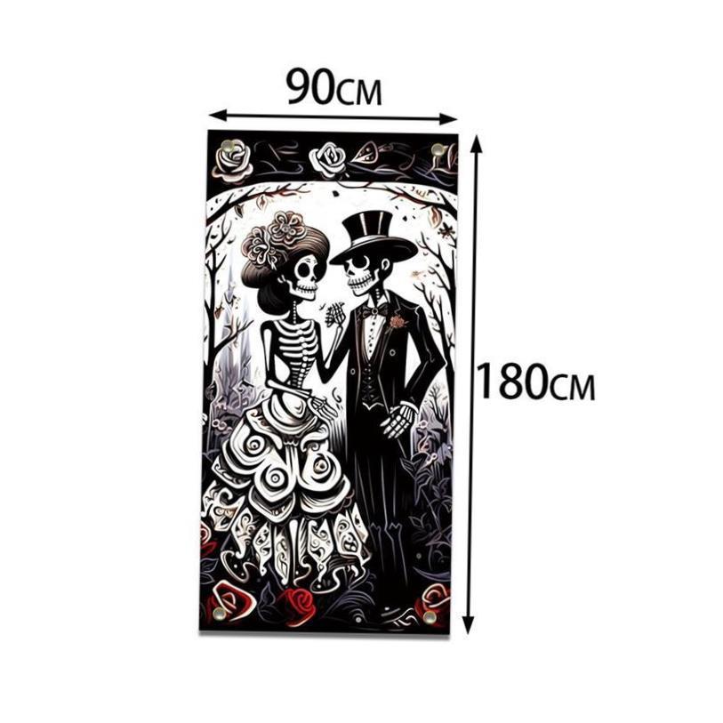 Halloween door width party decoration banner background万圣