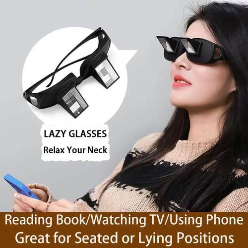 Lazy Eyeglasses Lazy Reading Glasses Prismatic Periscope Hor