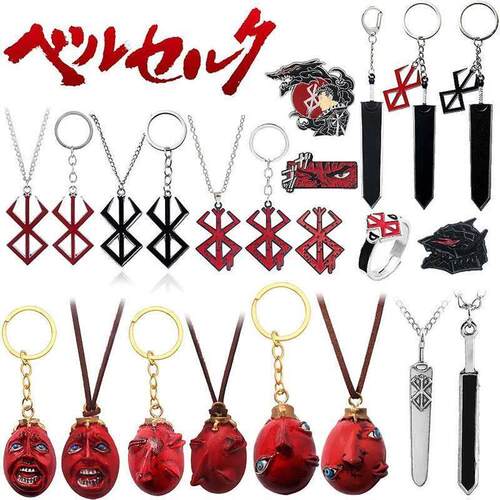 Game Berserk Guts Sword Keychain Black Swordsman Guts Dragon
