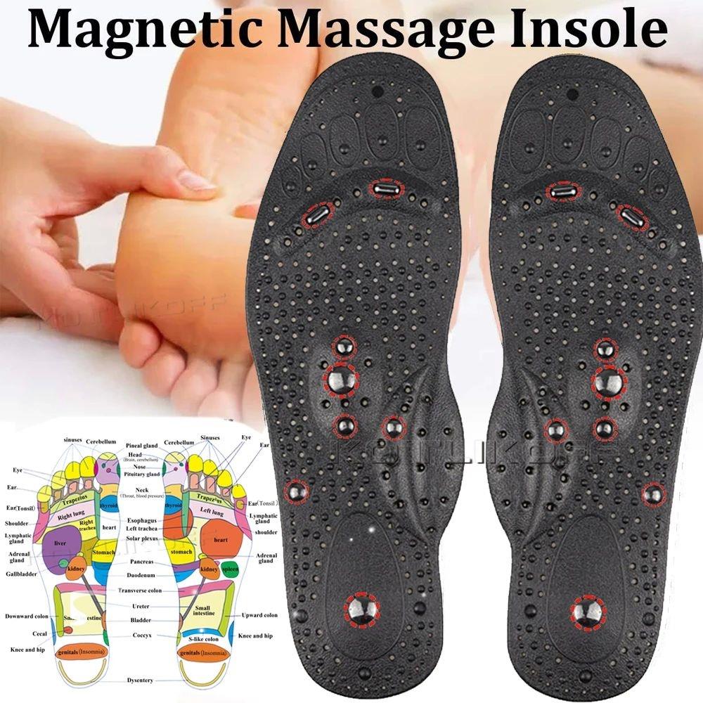 1 Pairs Magnetic Therapy Massage Insoles for feet Unisex Wei