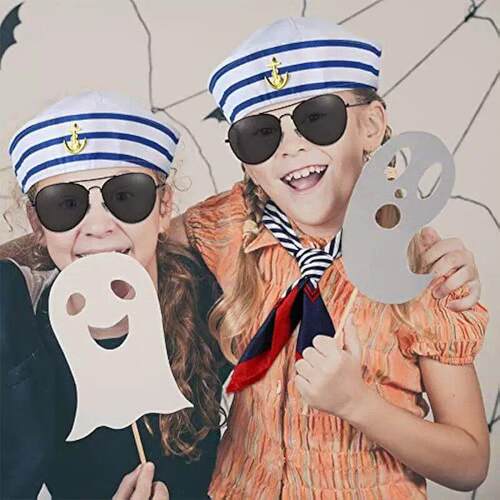 Nautical Hat Set 蓝白条纹水手海军帽角色扮演套装