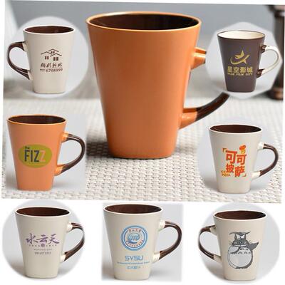milk tea glass ceramic coffee mug cup cute cartoon spoon 杯