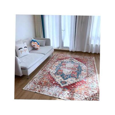 Exotic vintage living rug Traditional Persian plush carpet