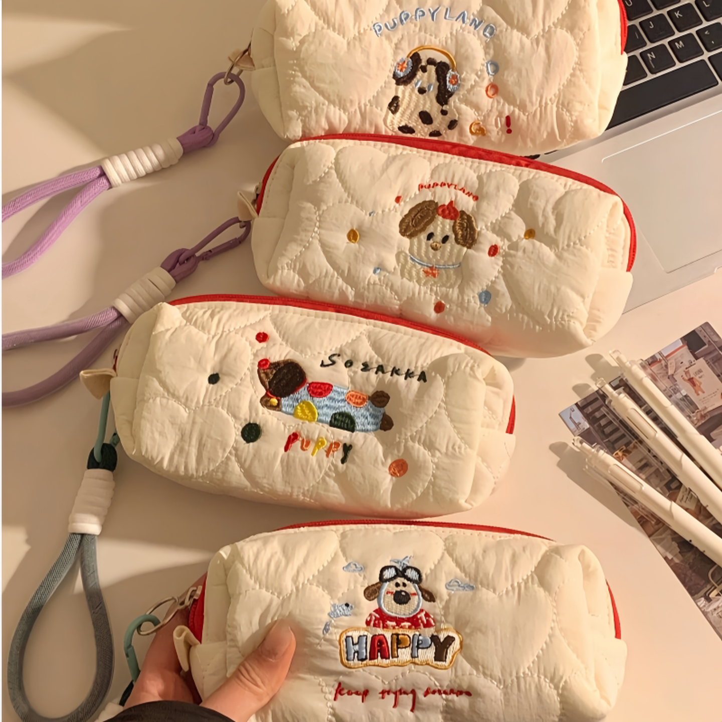 笔袋女小学生高颜值可爱小狗大容量笔袋高颜值ins风初中女生韩系