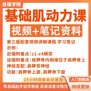 基础肌动学视频讲解教程第三版 中文教学笔记PDF功能解剖运动康复