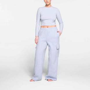 正品 卡戴珊skims cotton 限定色秋款长袖休闲工装卫衣卫裤套装