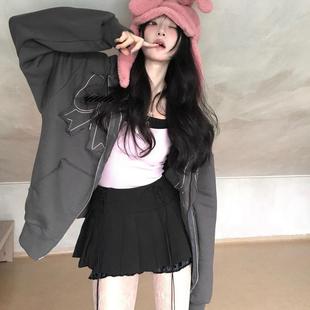 蝴蝶结毛边连帽卫衣开衫 正品 jennie金智妮同款 24秋款 外套 YOUHEE