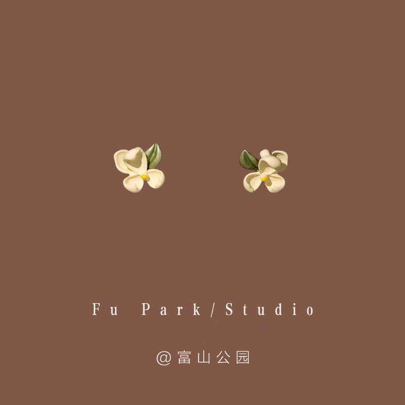 「昭和栀子花」轻奢气质花朵耳钉925纯银小众日常精致清新耳环,饰品/流行首饰/时尚饰品新,耳钉,淘宝优惠券,粉丝福利购,淘宝优惠卷