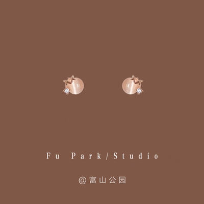 「初恋这件小事」mini猫眼耳钉！