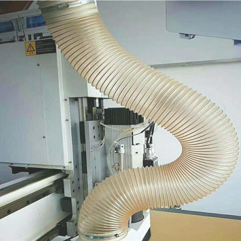 厂家PU钢丝除尘软管 耐磨钢丝缠绕增强风管 PU钢丝伸缩通风管