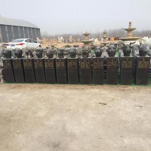 厂家直销石雕十二生肖拴马桩青石仿古十二兽首石雕摆件