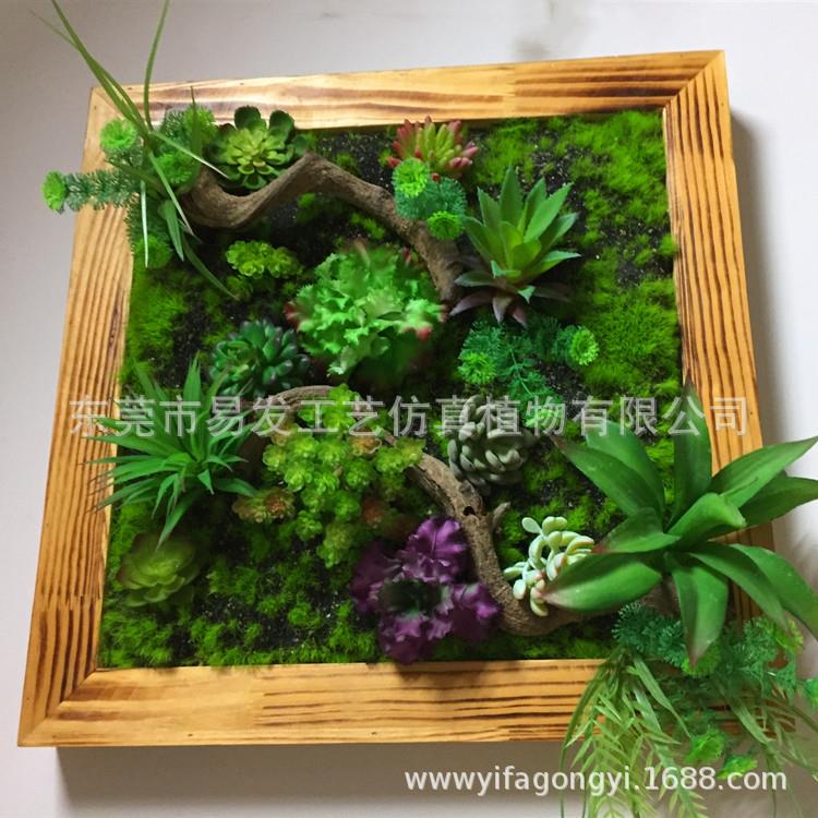 仿真植物相框创意家居墙面墙上装饰品挂件客厅背景墙多肉挂件