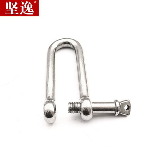 速发加长卸扣 04不 钢6型卸扣锈U型环 船扣伞绳加长卸扣M4M5MDM8M