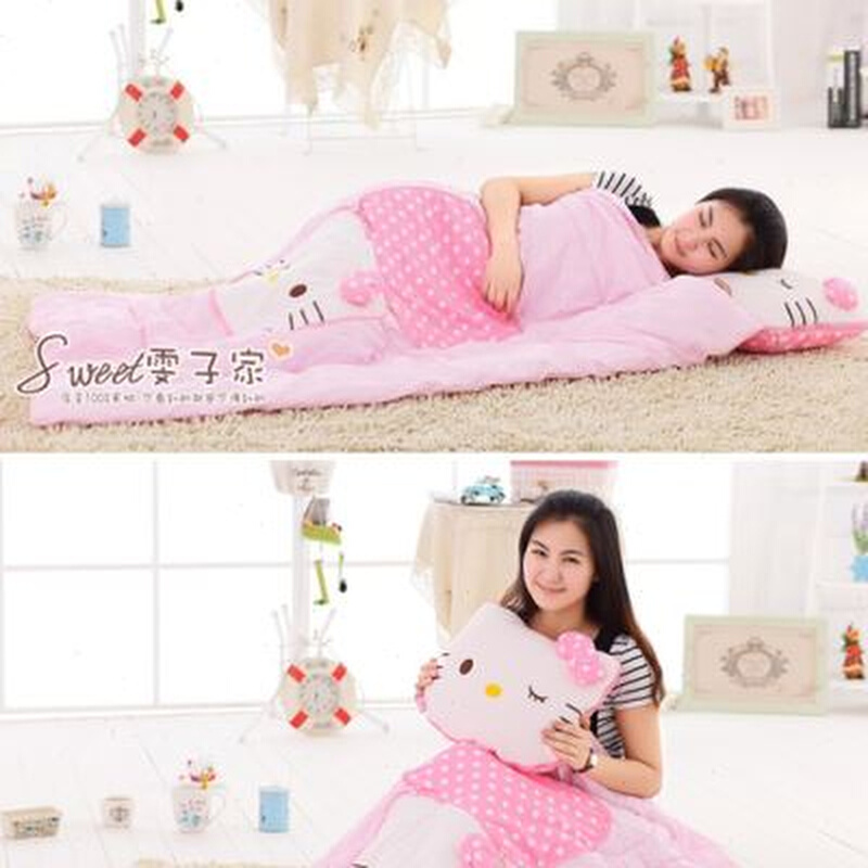 新款粉猫抱枕空调被抱枕两用办公室沙发飘窗靠垫靠枕午睡枕午休被