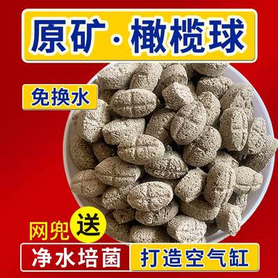 原矿橄榄球鱼缸过滤专用