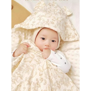 全棉纯棉新生婴儿抱被纯棉包被春夏初生产房包单薄款襁褓a类宝宝