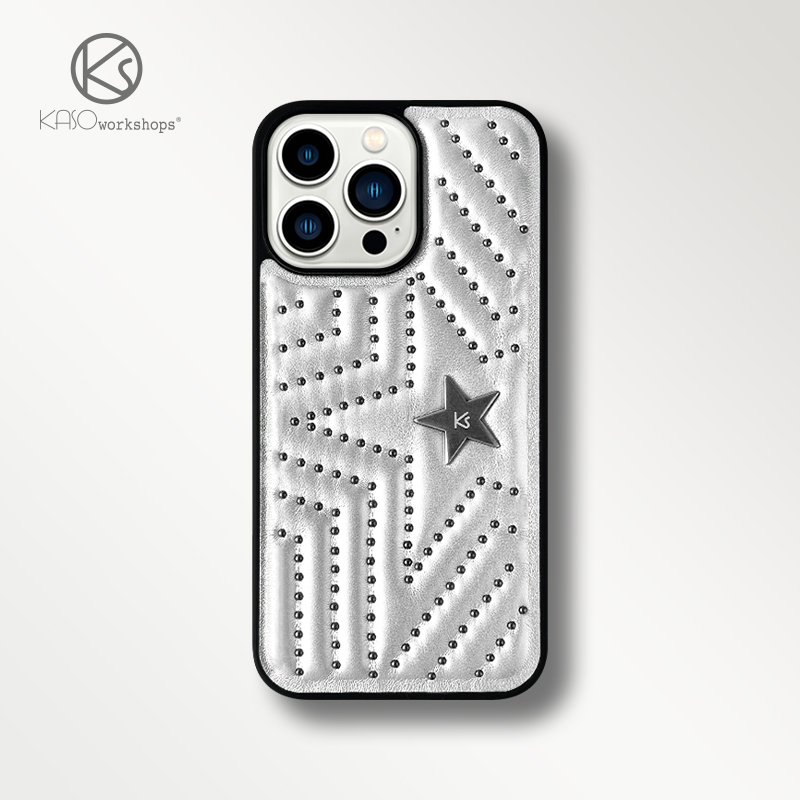 KASO新款铆钉皮革限量版适用于苹果14promax手机壳iPhone13保护套全包12时尚小众Plus潮牌高级感个性男女