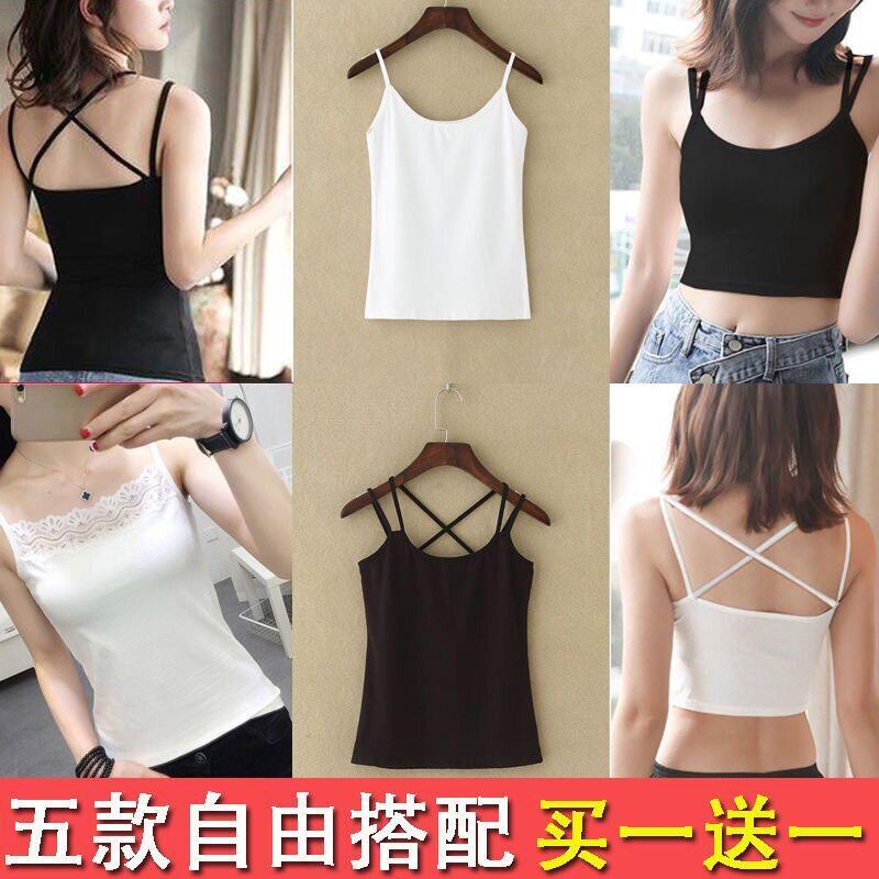 吊带背心女内搭2025新款蕾丝上衣西装打底衫白色针织内衣夏季