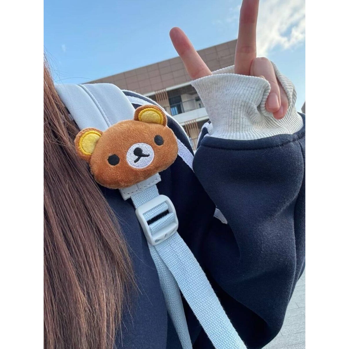 轻松熊书包肩带挂件小玩偶包包挂饰可爱毛绒装饰品情侣送朋友闺蜜图片