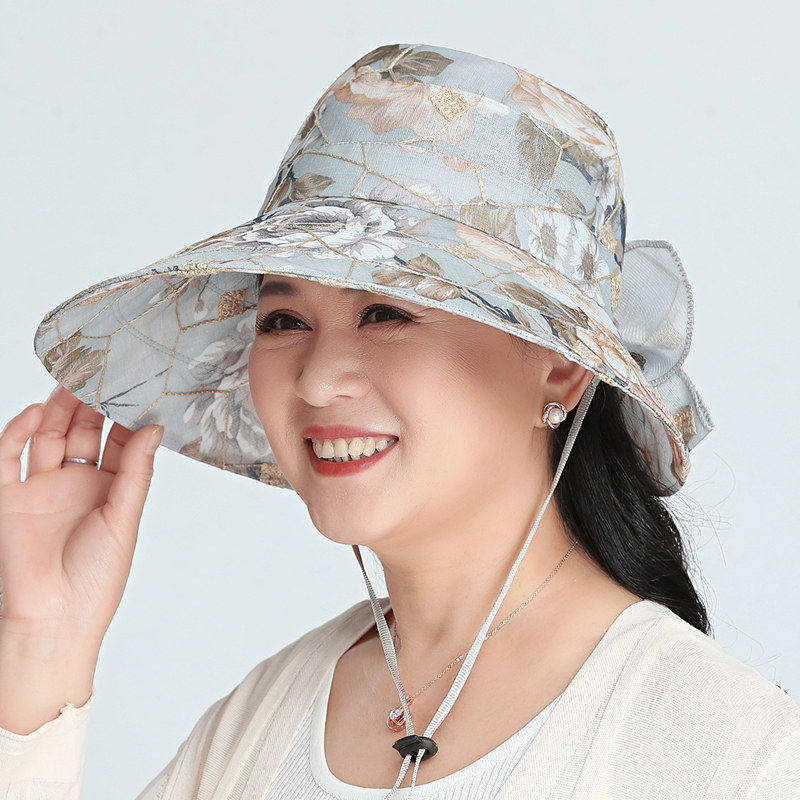 帽子遮阳帽女士防晒大沿骑车帽户外中老年人夏季妈妈太阳帽夏婆婆