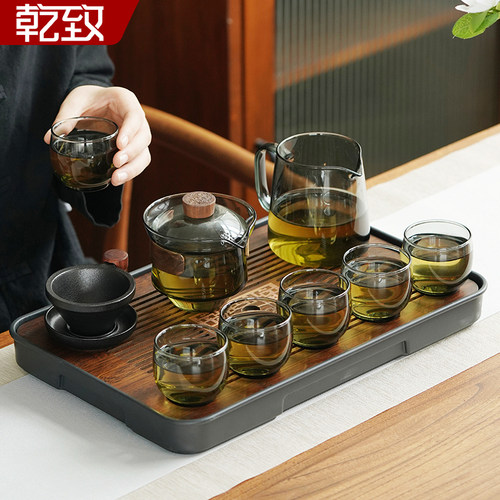 功夫茶具套装防烫玻璃盖碗泡茶杯