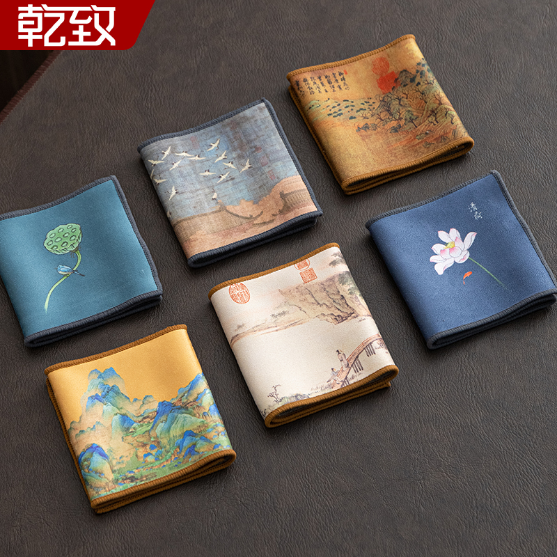 加厚吸水麂皮绒茶巾茶具茶台抹布