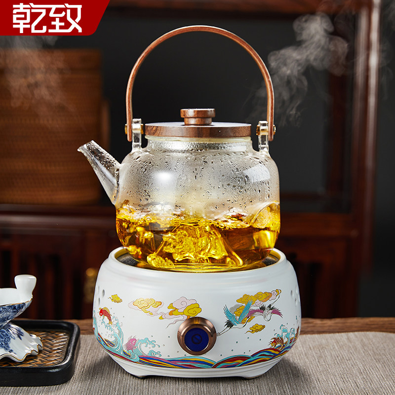 电陶炉煮茶壶家用陶瓷静音小型迷你蒸煮茶炉办公室养生烧水煮茶器