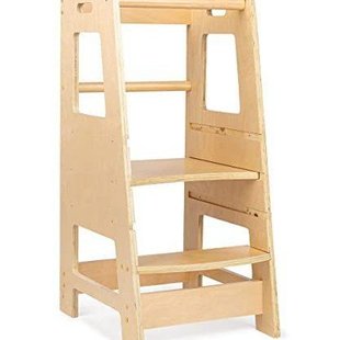 儿童凳木质护栏台阶凳厨房洗手垫脚凳可调节幼儿立式学习塔凳子