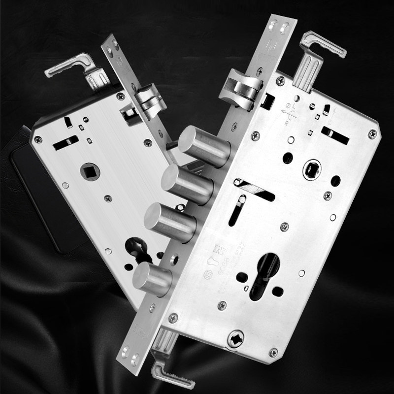 意利6068系列大门锁不锈钢锁体加厚防插锁舌多功能锁体智能锁通用