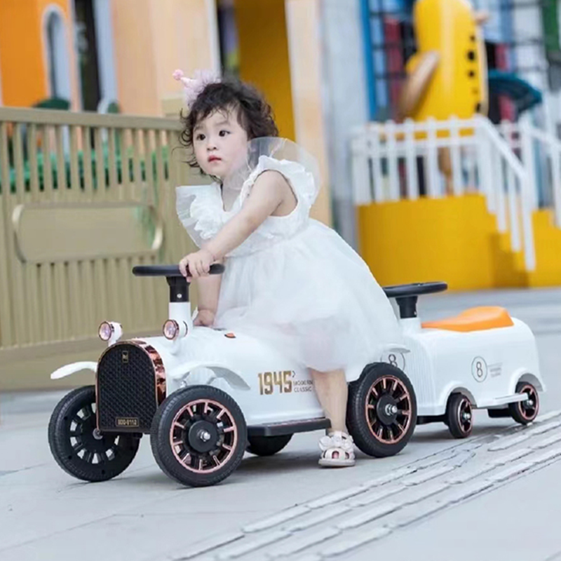 儿童电动汽车可坐人双人小火车男女小孩宝宝婴儿童遥控玩具童车